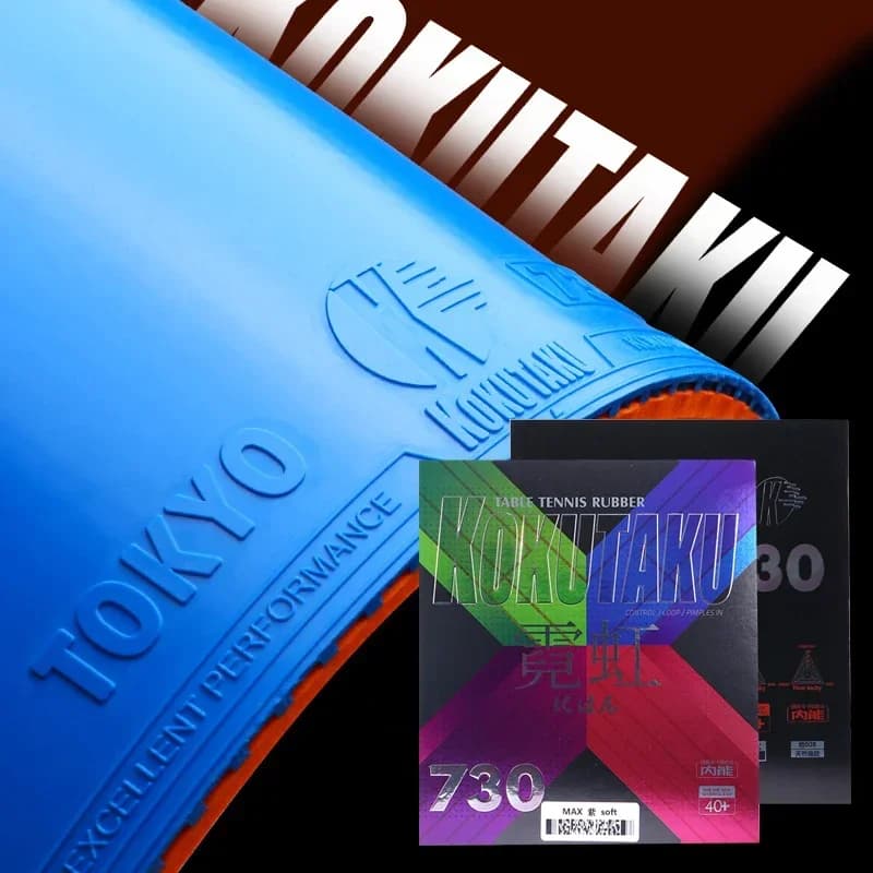KOKUTAKO Foglio di gomma da ping pong colorato al neon 730 Brufoli in anello non appiccicoso Attacco rapido Gomma da ping pong rosa viola verde
