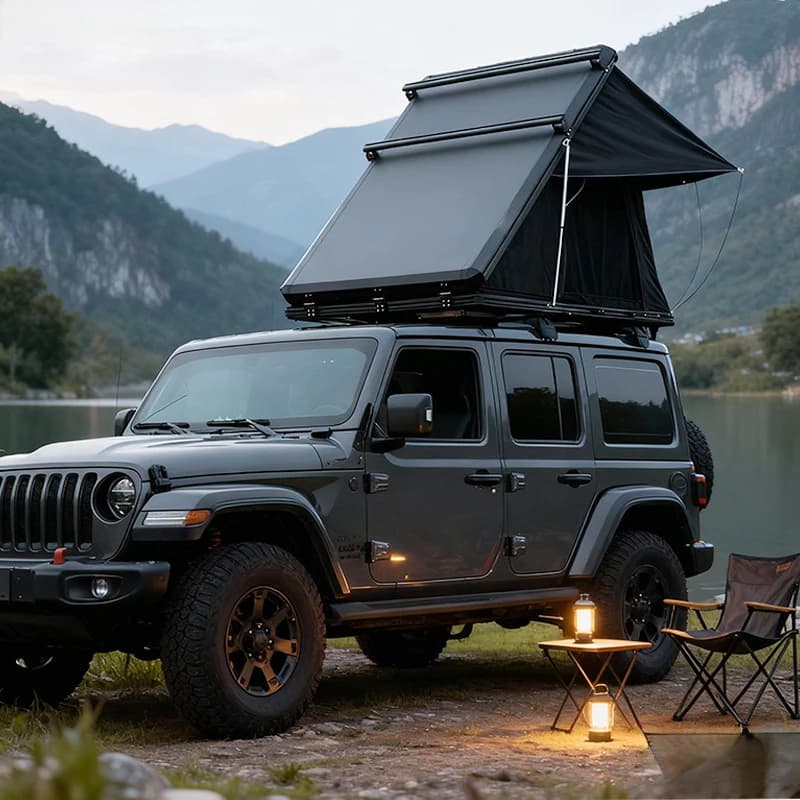 Aluminum Automatic Hydraulic Rooftop Tent Waterproof Camping SUV Self-driving
