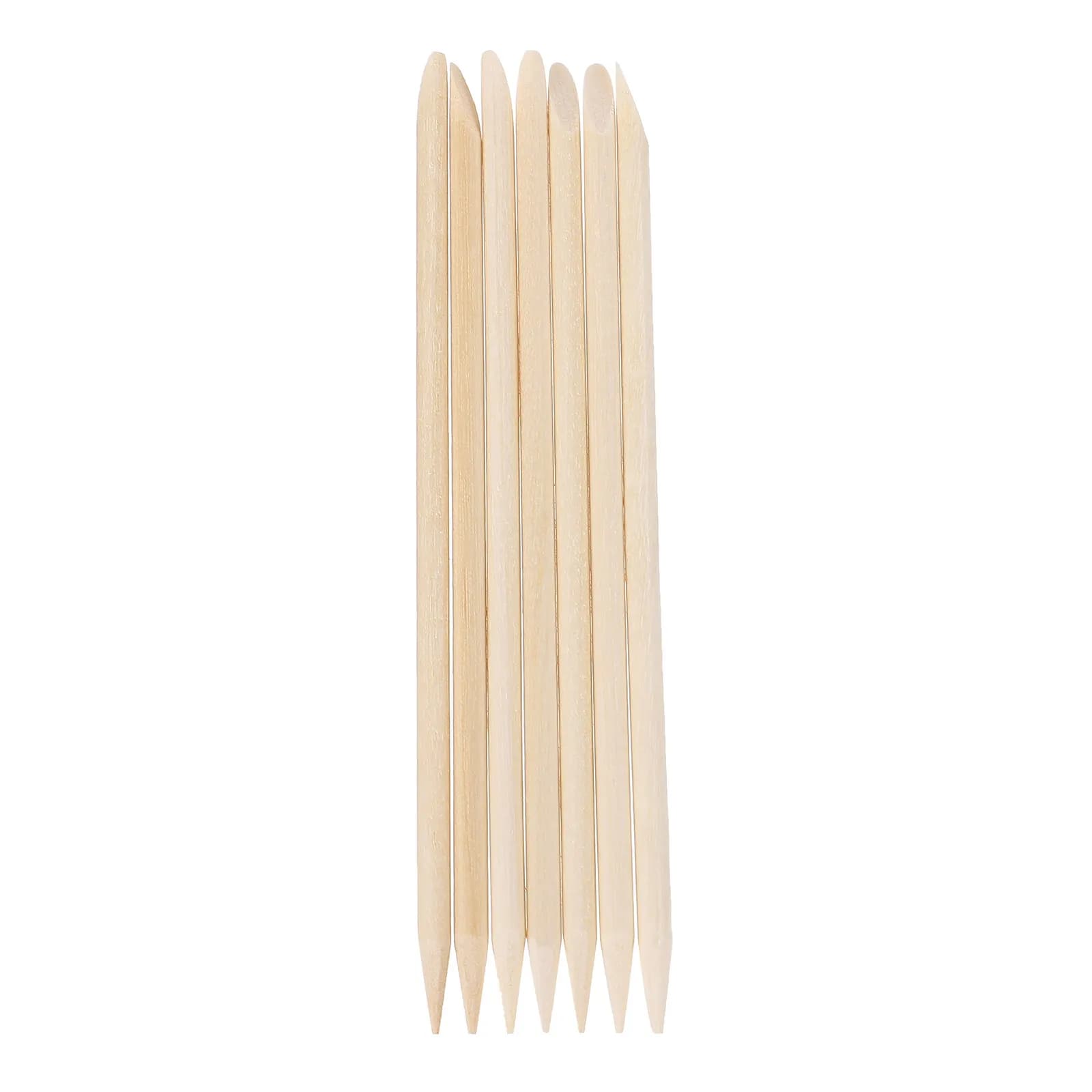 200pcs Orange Wood Cuticle Sticks Dual Tip Manicure Tool For Nail Art Gel Polish Removal Push Back Dead Skin Wooden Nail Care