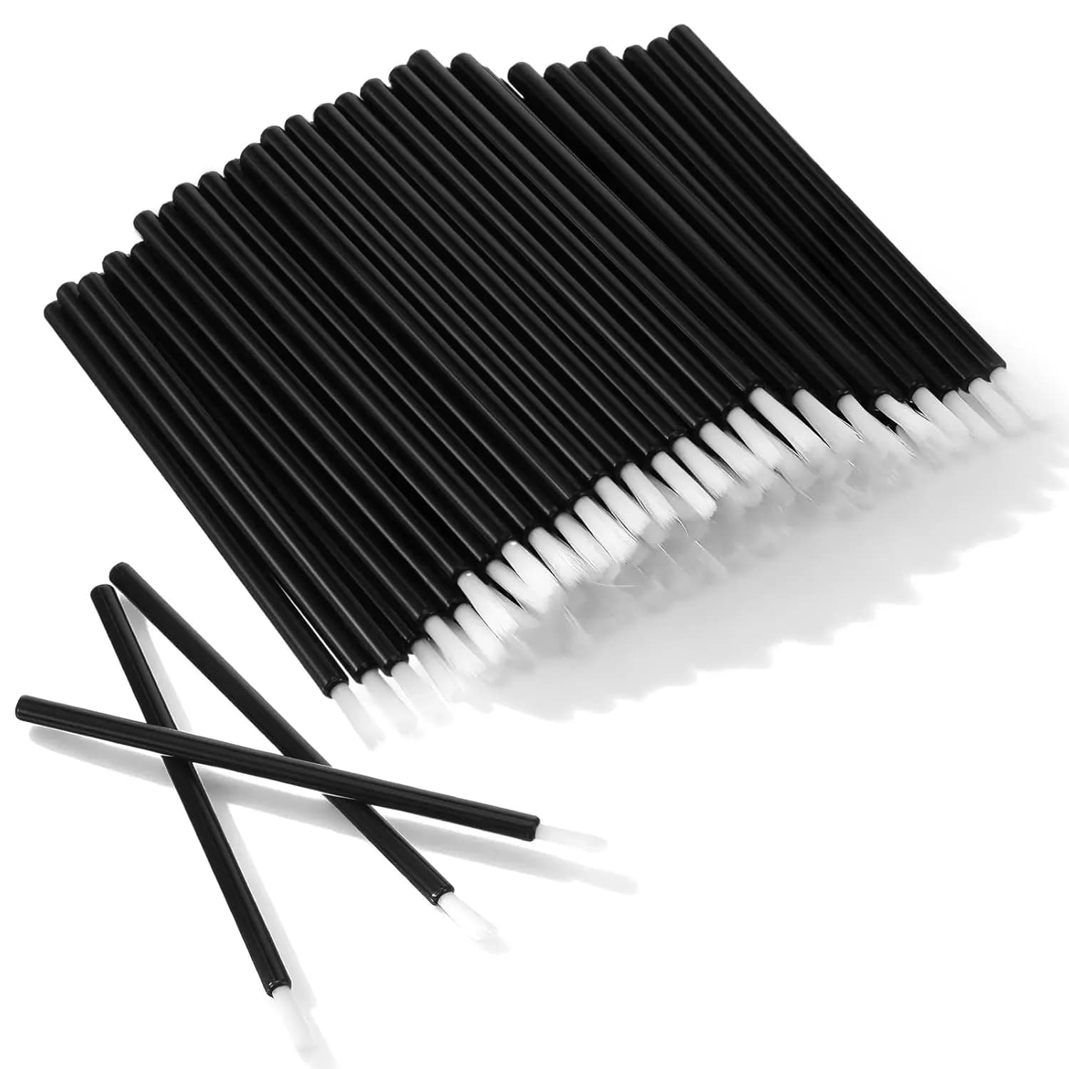 Disposable Brush Applicators, 100pcs PYO Cookie Paint Brushes Mini Nail Polish Brushes Disposable Applicators Makeup Lip Brush f