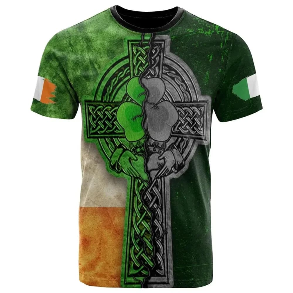 Irish Summer Men's T-shirt for St. Patrick's Day 3D Printed Fashion Casual Street Short Sleeve or-neck Pullover Clothing Strong Sizes