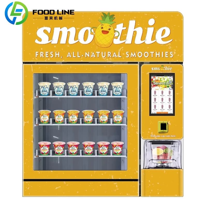 FL supplier of automatic vending machines Automatic 24 hour frozen fruit smoothie dispenser Automatic Semiautomatic fruit smoothie dispenser