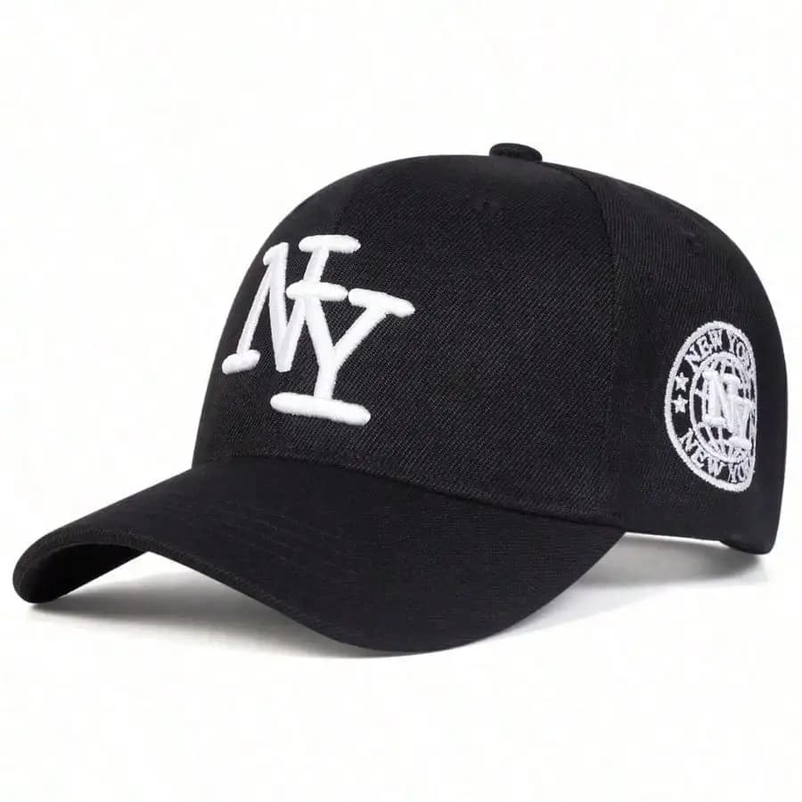 Baseball Hat Ricamato NY Side NEW YORK, Adjustable, Solar Protection, for Leisure, Travel, Tourism, Beach, Holidays, Spring and Autumn