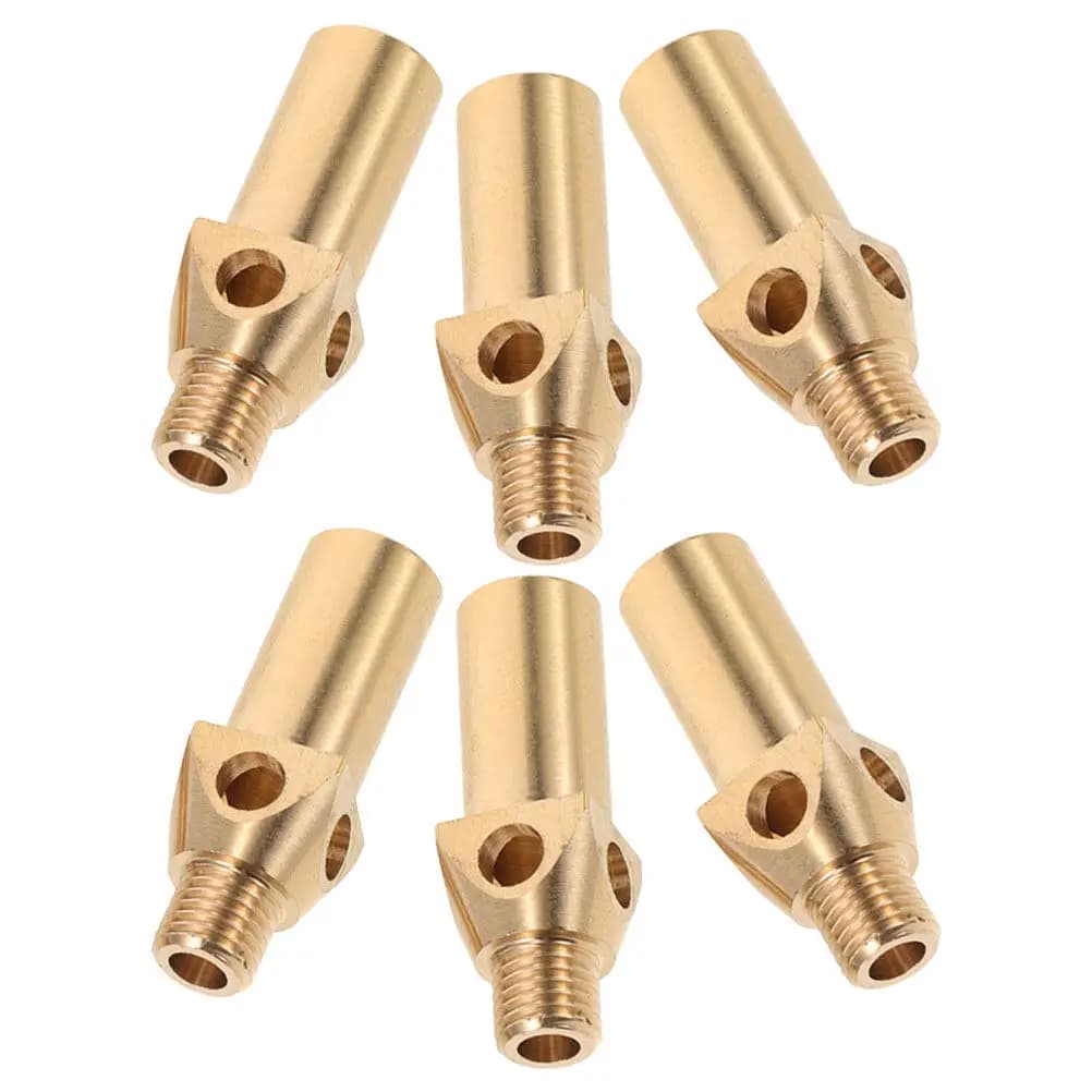 6 Pieces Gas burner Propano in reinforced brass, Versatile Flame and Stable for Grill, Camper, Camping cooker, Wok burner, Gas regulator