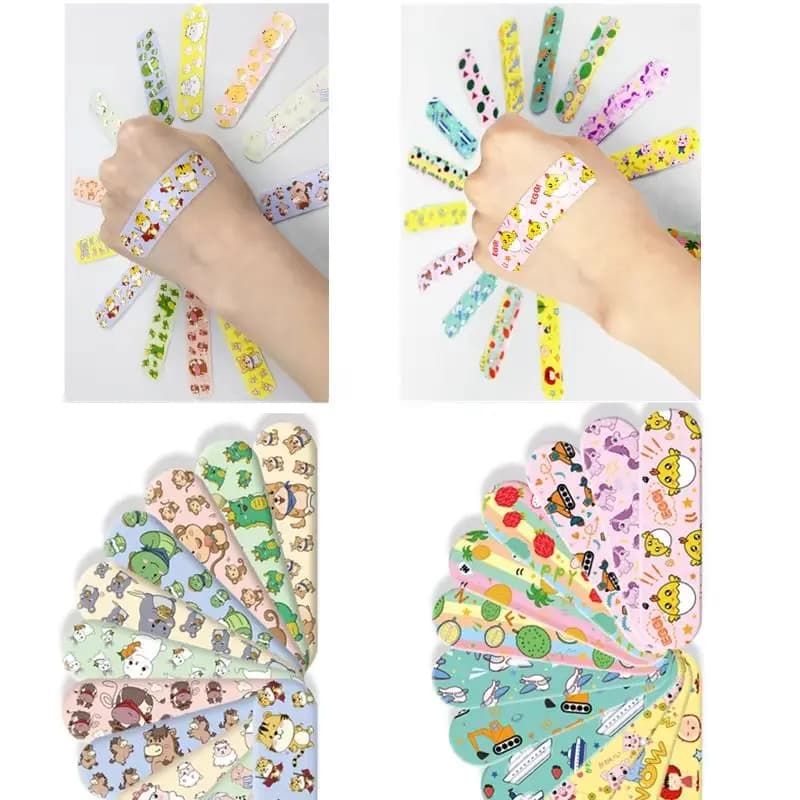 120 Pz/set Cartoon Cerotto Carino per I Cerotti Per Bambini di Primo Soccorso Medicazione Della Ferita Patch Bende Adesive Kit di Accessori