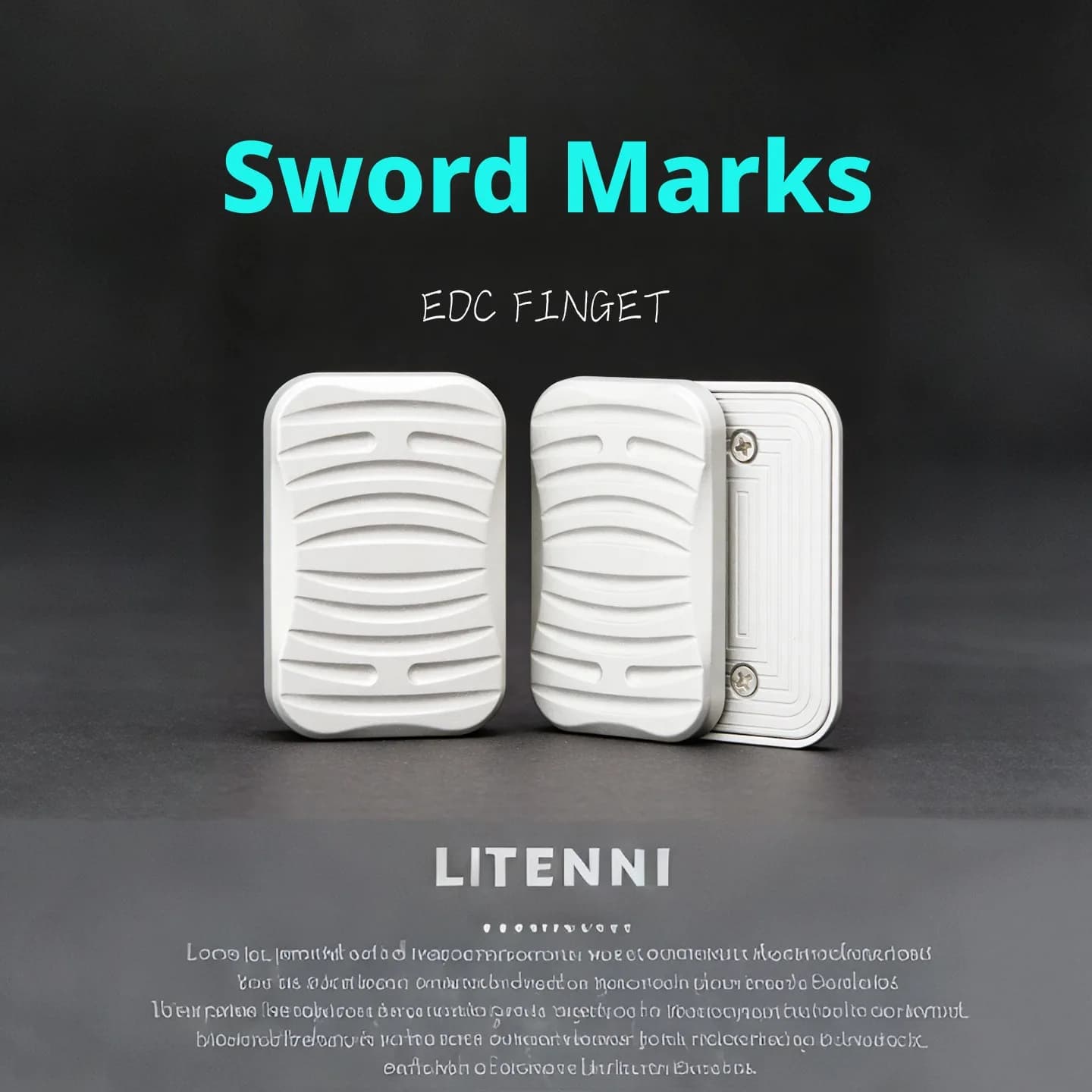 Full‑Metal Engraved Pattern Infinite‑Travel Fidget Slider Alloy Finger Fidget Clicker EDC Adult Hand Desktop Stress Relief Toy