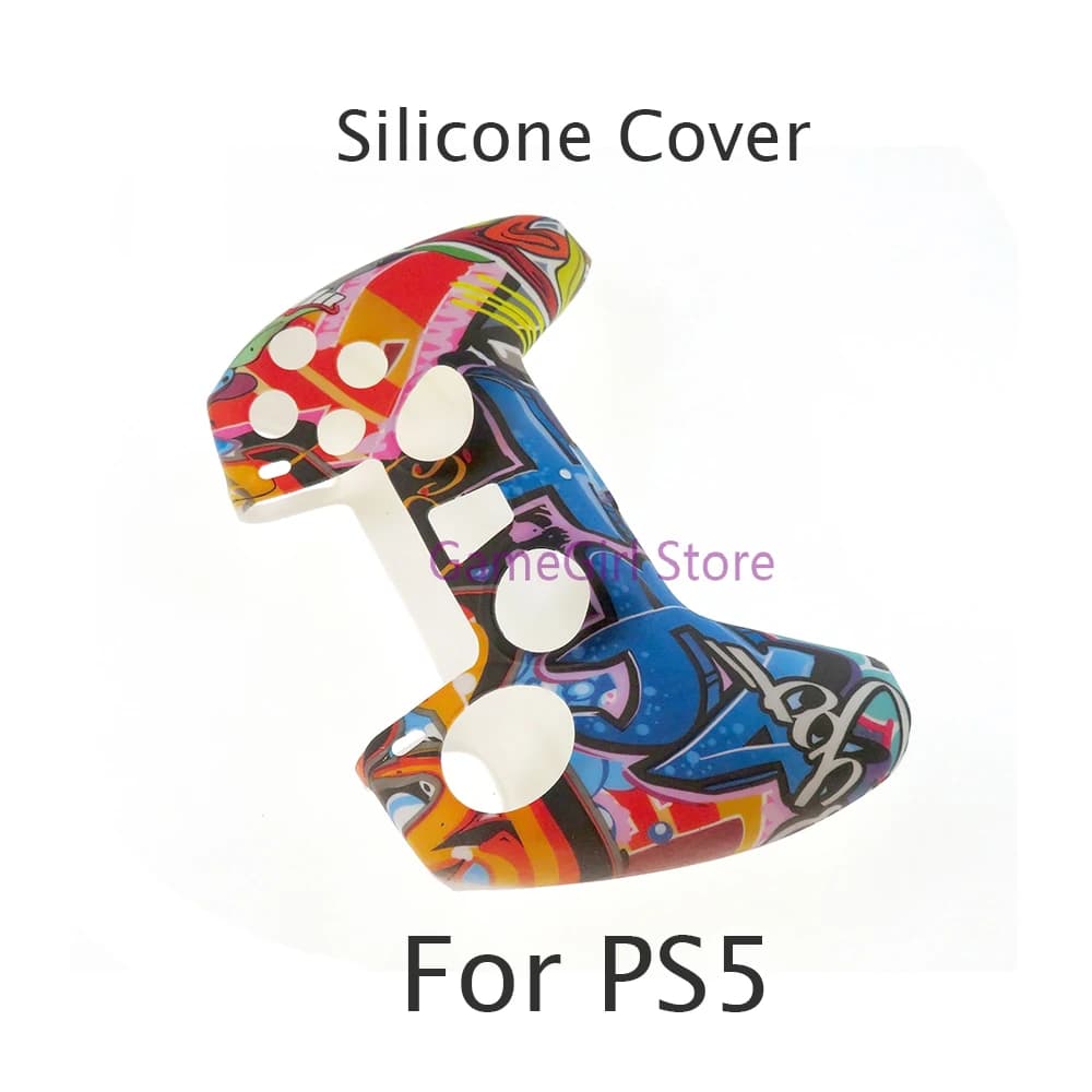 Custodia protettiva in silicone con stampa a trasferimento d'acqua da 1 pezzo per accessori di ricambio per controller PlayStation5 PS5