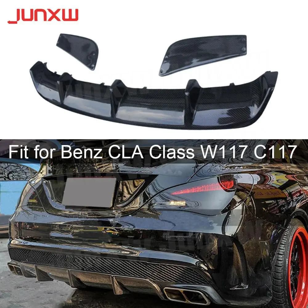 Paraurti posteriore in fibra di carbonio Diffusore labbro Splitter posteriori per Mercedes Benz W117 C117 CLA250 CLA260 CLA45 2013 -2018 FRP