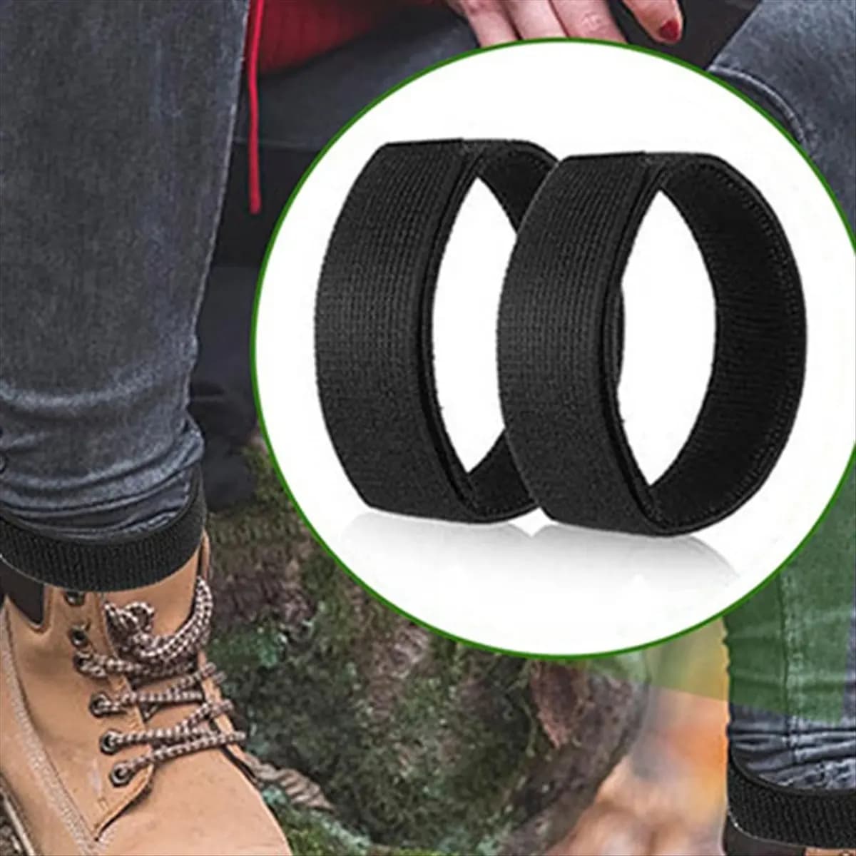 (ABHW) Set di 6 Cinturini Elastici per Stivali con Chiusura a Strappo per Caviglia, Ideali per Giardinaggio, Escursionismo, Ciclismo e Pesca