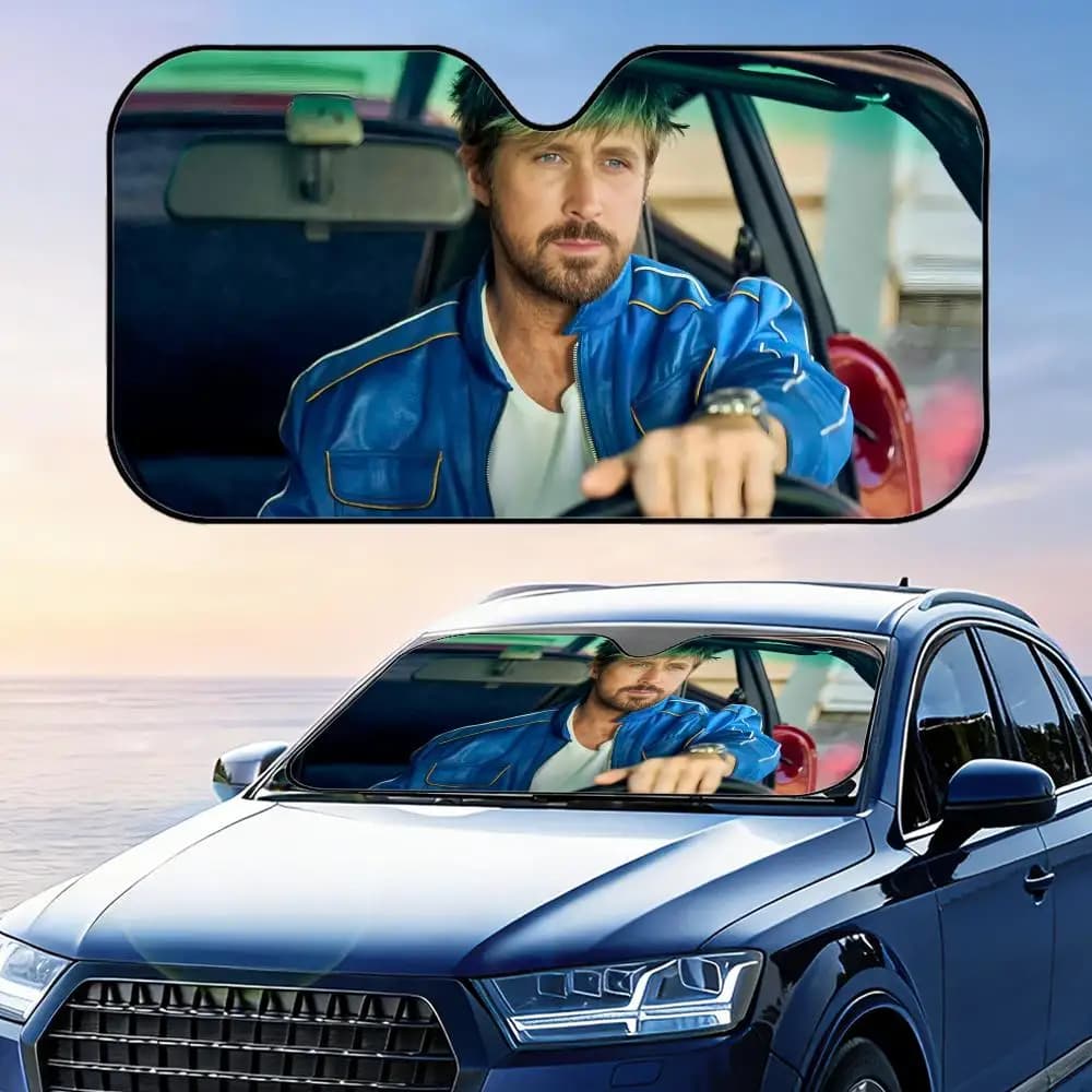 Parasole Pieghevole D-Drive MOVIE per Parabrezza Auto, Protezione UV, Isolamento Termico Riflettente, Copertura Riutilizzabile