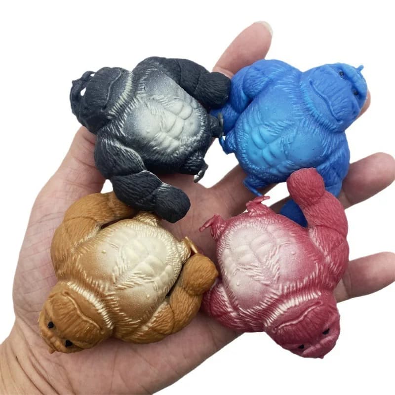 4 pz Cartoon Divertente Mini Carino Colorato Dito Orangutan Pizzico Punta Delle Dita Scimmia Irritibile Per Bambini Agitarsi Giocattolo Ragazzo Fresco Squishy Regali