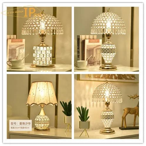 Crystal Desk Lamp Bedroom Bedside Lamp Crystal Table Lamp Bedroom Modern Minimalist Living Room Decoration Creative Table Lamp