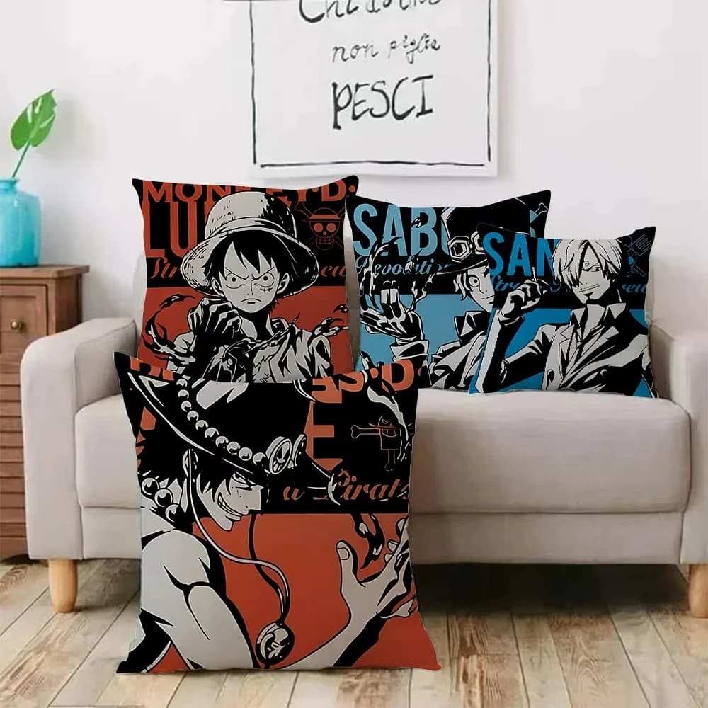 1 Pezzo Federa Decorativa One Piece, Stampa Fronte-Retro, per Divano, Casa, Cuscino Carino, Regalo Decorativo