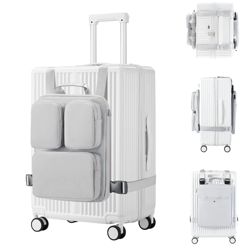 Borsa Esterna per Valigie, Organizer da Viaggio, Borsa Leggera per Laptop da 15,6 Pollici, Borsa a Mano per Valigia, Borsa Aggiuntiva per Gilet