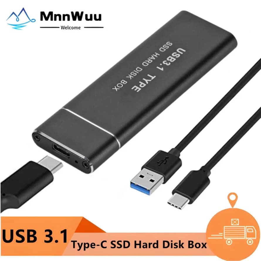 Custodia SSD M.2 Custodia per HDD M.2 Scatola per disco rigido Tasti B&M Scatola per disco rigido esterno Interfaccia USB C Supporto protocollo SATA e NGFF