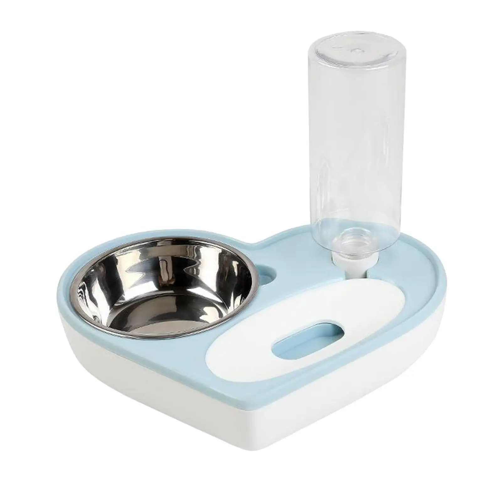Double Puppy Bowls Pets Water And Food Bowl Set Bowls, Water Feeder with Automatic Water Bottle