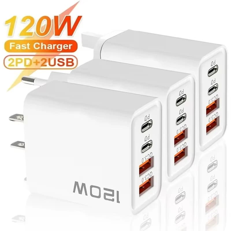 Caricatore GaN da 33 W Caricatore USB veloce PD con prese CA da 4000 W Caricatore per telefono per iPhone 14 15 16 Xiaomi 12 13 Samsung MacBook
