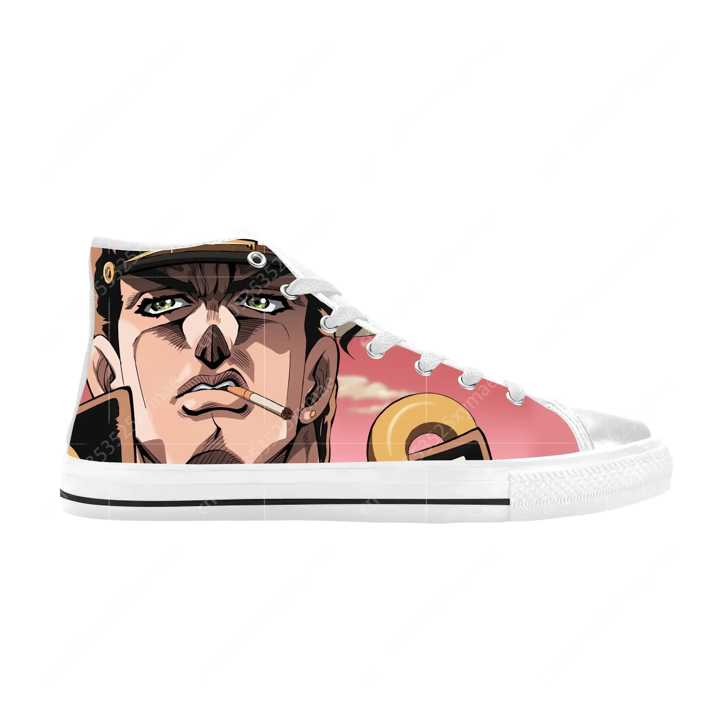 Scarpe Casual Anime Giapponese Jojo Bizarre Adventure Kujo Jotaro, Sneakers Traspiranti Comode con Stampa 3D per Uomo e Donna