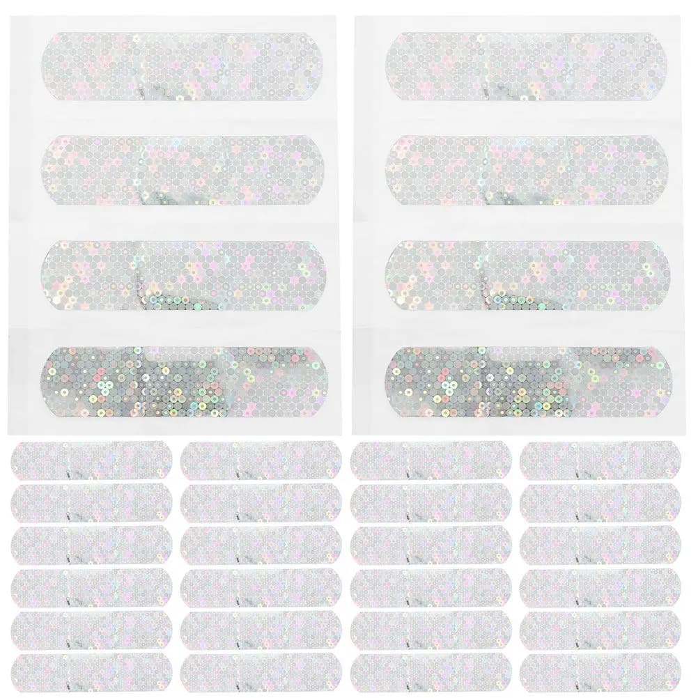 50Pcs Glitter Bandages Waterproof Breathable Adhesive Patch Covers Funny Protective Bandage Wraps Adults Decorative Night