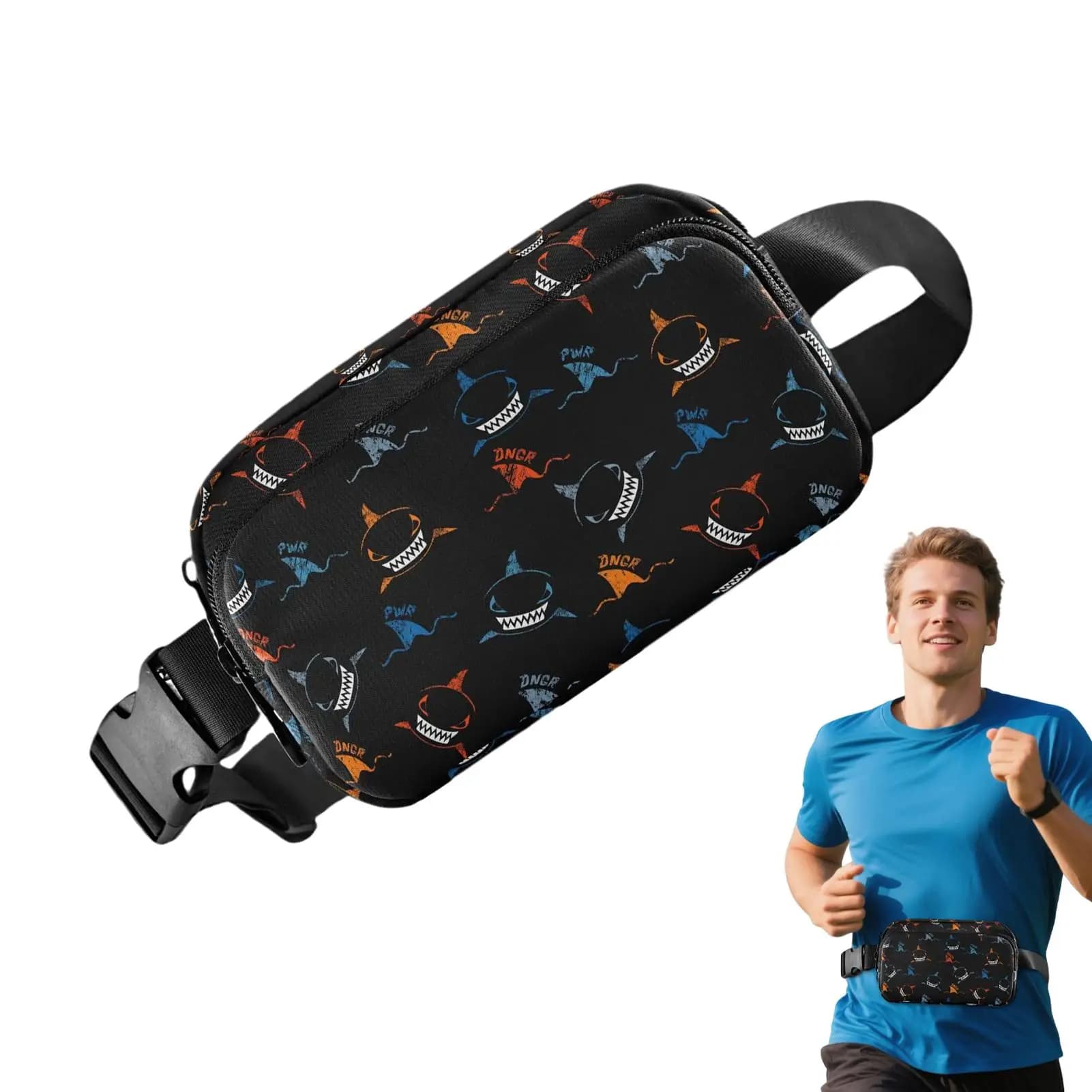 Fanny Packs For Women Adjustable Strap Reflective Phone Wallet Zipper Unisex Running Belt Bag For Mobile Phone Hiking Casual