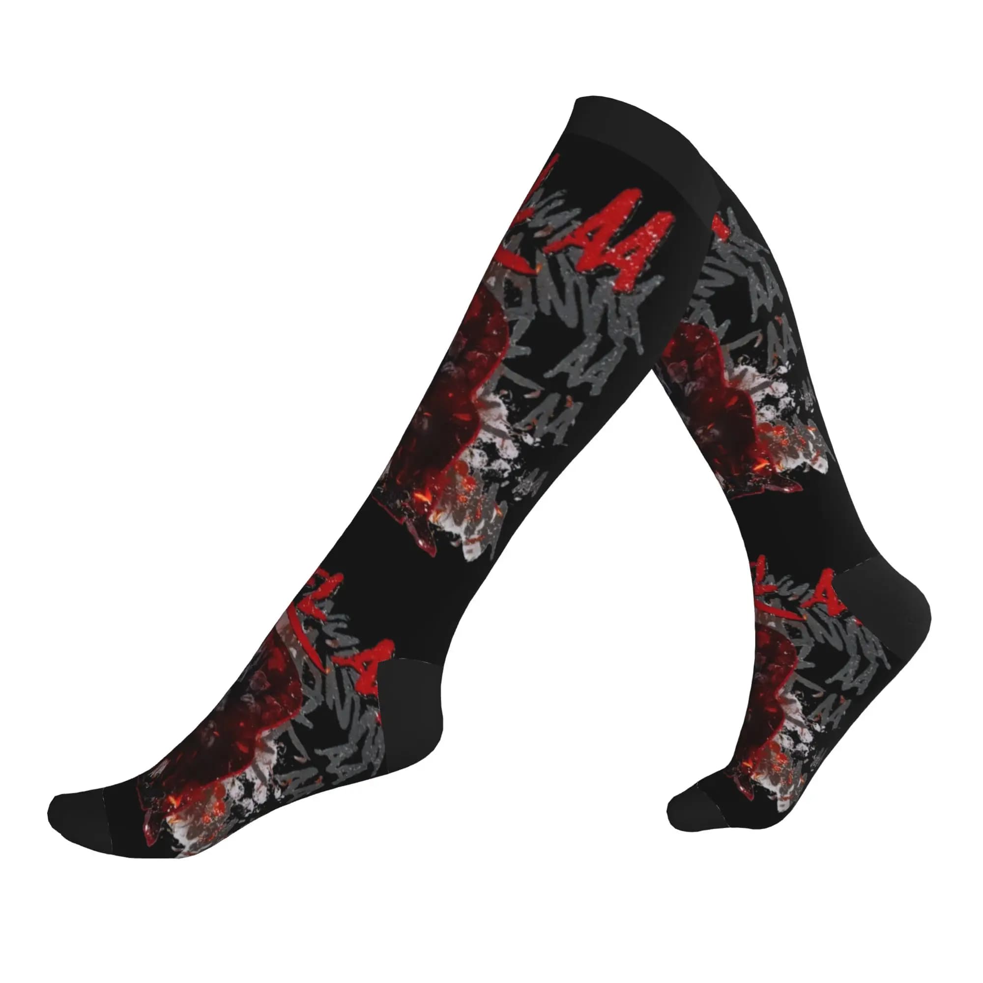 Fun Printed Rapper Anuel AA Socks for Men Women Stretch Summer Autumn Winter Sports Compression Socks