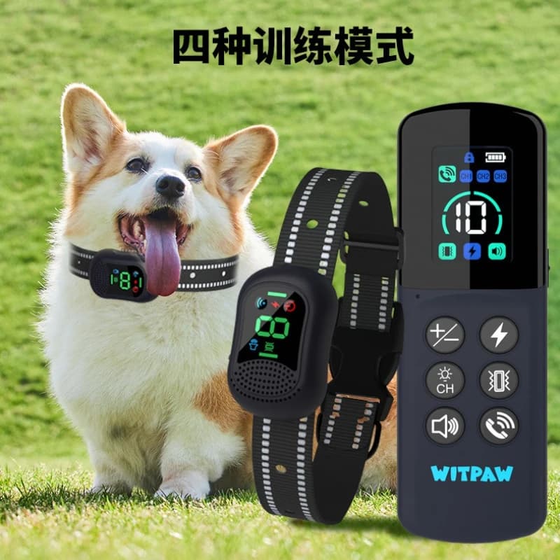 Nuovo Collare da Addestramento per Cani con Telecomando, Dispositivo Antiabbaio, Portata 2000M, Collare Elettrico per Cani