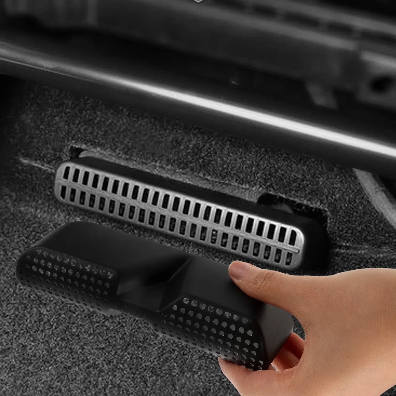 1 Paio di Coperture per Bocchette d'Aria Sotto il Sedile Auto, Protection Anti-dust ABS, Easy Installation, Elegant Design