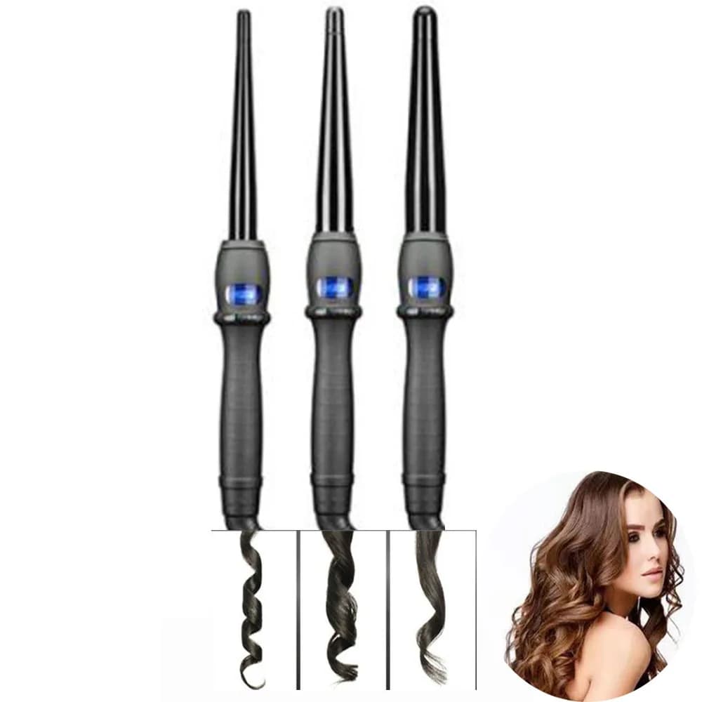 Furnishings for hair styling Iron Haircuts LED Bigodino Electric Hair Grippers Styler Folder Iron for Hair Corrugated Hair