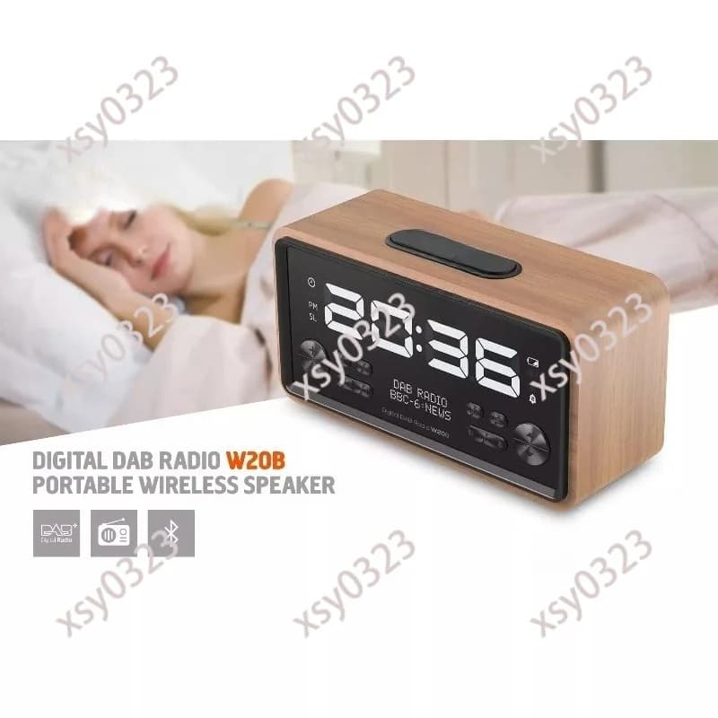 Altoparlante DAB+ FM Bluetooth 5.0, Sveglia con Ricarica Wireless, Lettore Audio Domestico