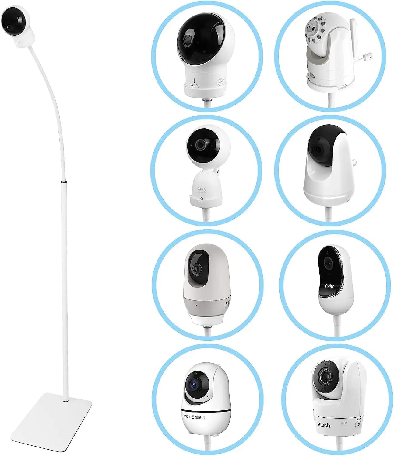 Supporto da Pavimento Universale Regolabile da 35 o 63 Pollici per Monitor per Bambini con Attacco a Vite da 1/4