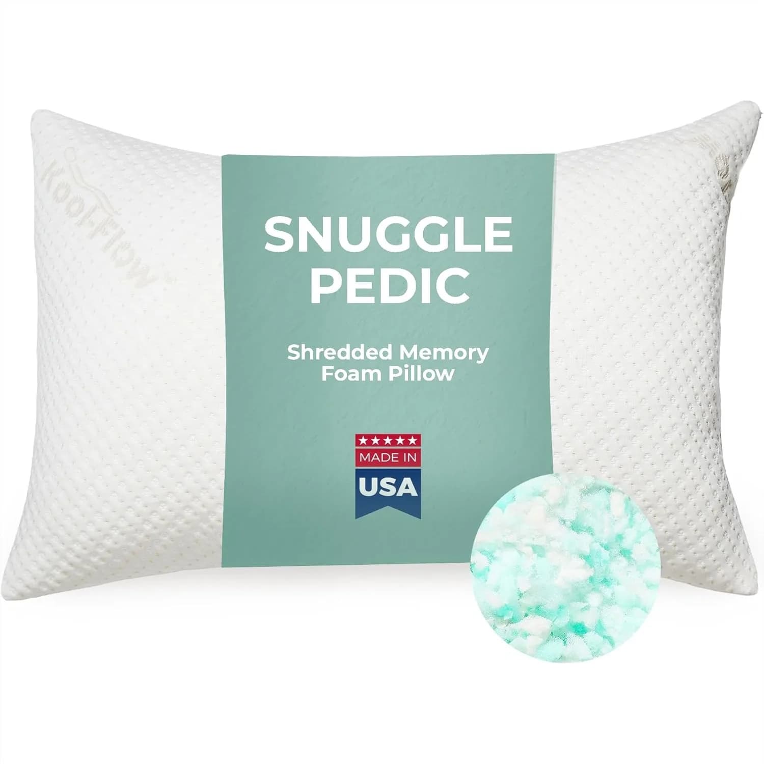 Cuscino in Memory Foam Sfilacciato per Dormire - Rinfrescante e con Supporto per il Collo - Cuscino Regolabile per Dormire su un Fianco, Ideale per Viaggi