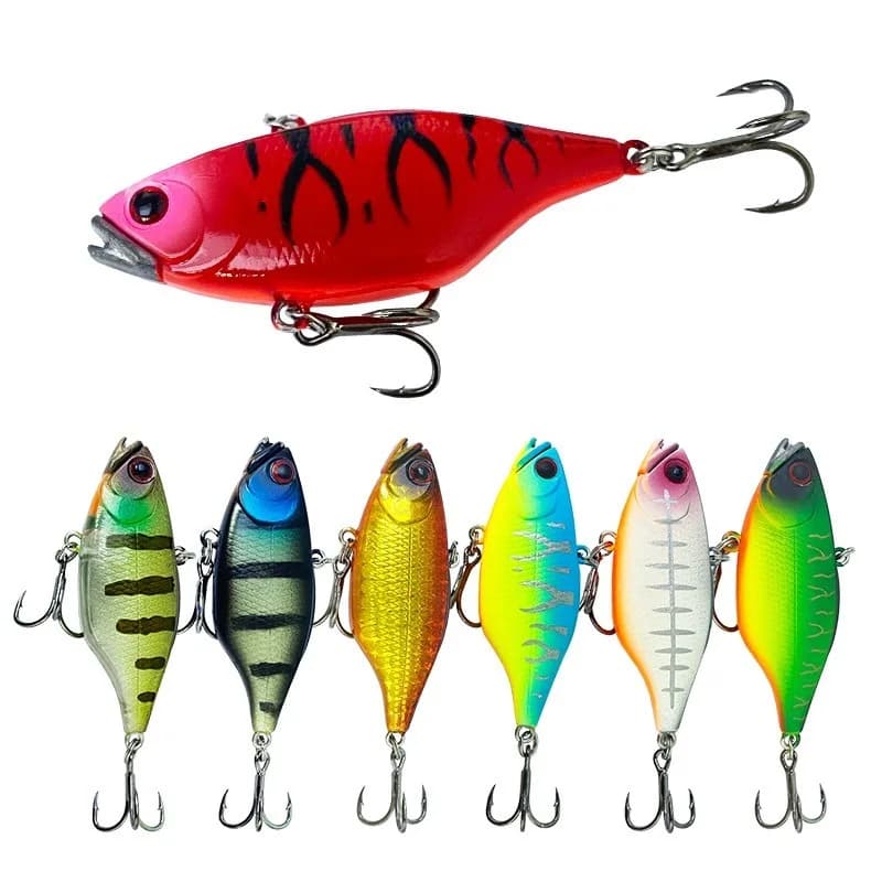 1 pz Esca Artificiale Affondante VIB da 60 cm/11,9 g per Acqua Dolce/Salata, Esca Rigida Biomimetica a Lunga Gittata per Bass e Black Bass, Attrezzatura da Pesca