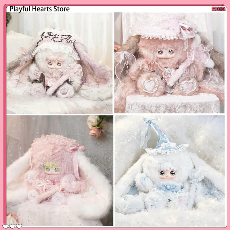 Sanmi Sweet Letter Bunny 850% Series Plush Blind Box Cute Lolita Rabbit Plush Doll Desktop Ornament Trendy Toy Mystery Box Gifts