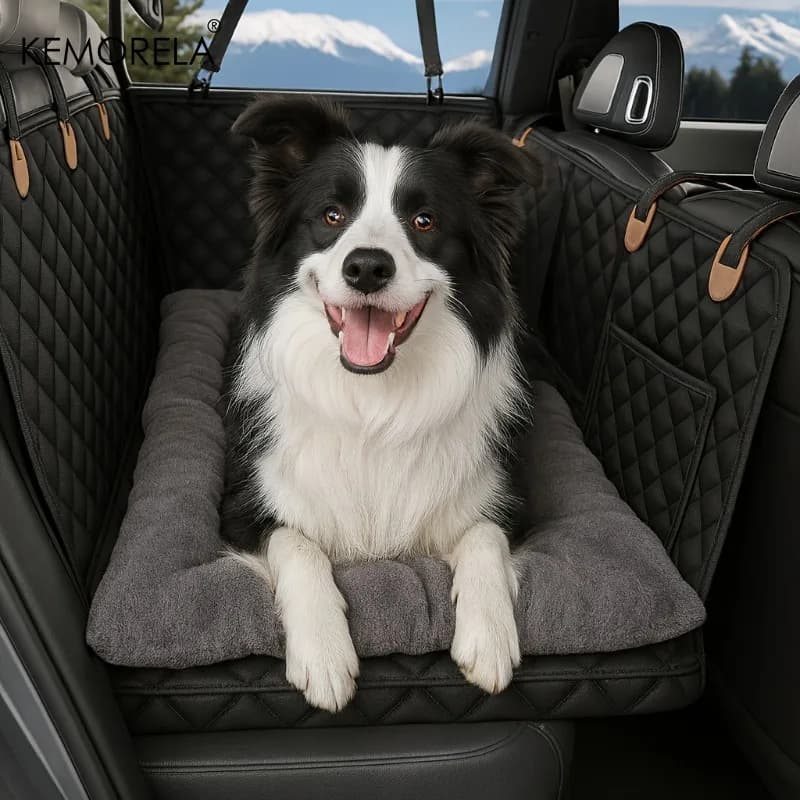Tappetino per seggiolino auto invernale per cani con fondo spesso antiscivolo per letto per camion SUV Berlina - Calore per viaggi su strada e lavabile in lavatrice