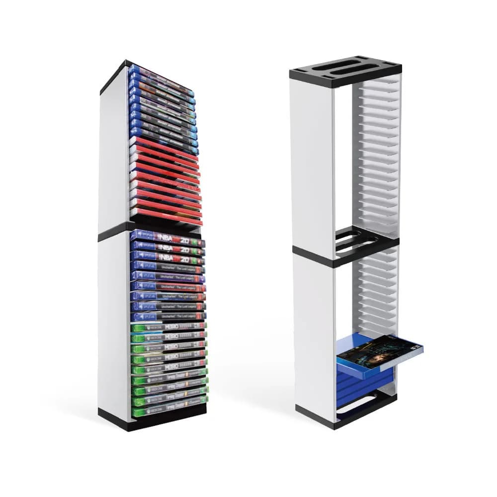 Portaoggetti per dischi da gioco per PS5/Xbox One S/Nintendo Switch Supporto per organizer per dischi da gioco a doppio strato
