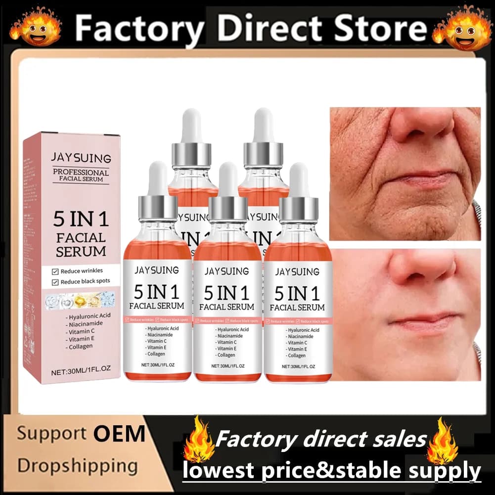 Serum face to hyaluronic acid 5 in 1 moisturizing vitamin C collagen serum face tightens skin care pores