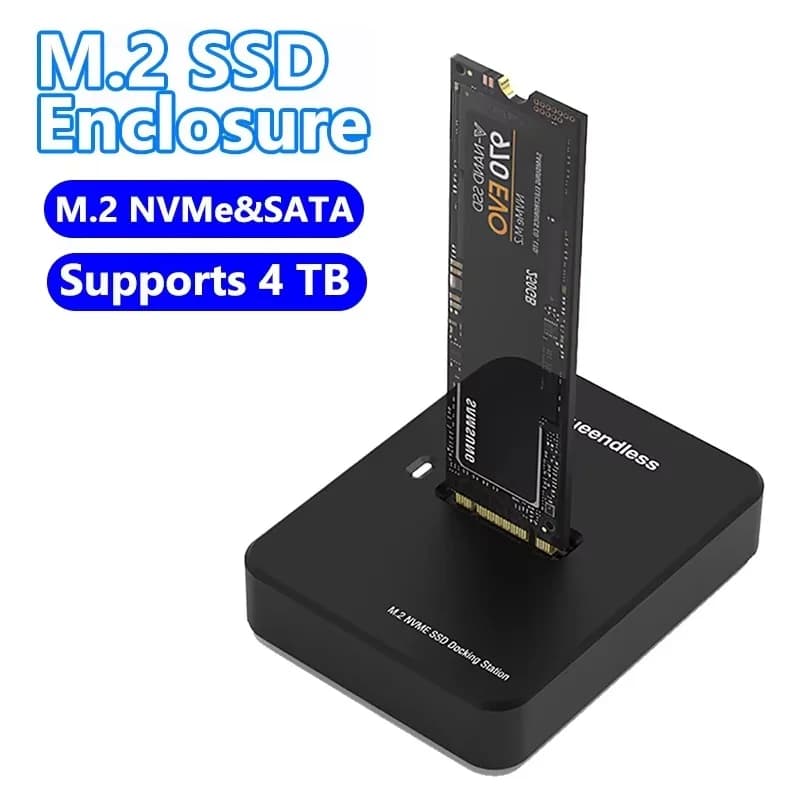 Case esterno per SSD M.2 con velocità di lettura/scrittura di 10G, docking station per SSD M.2 per PC.