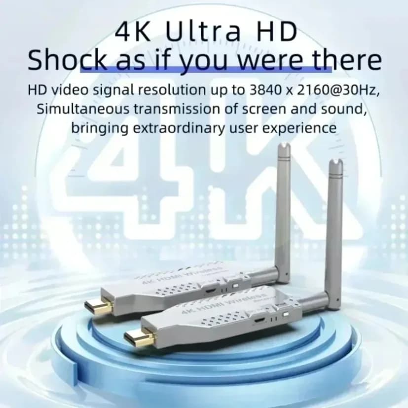 50M 4K Wireless HDMI Video Transmitter Receiver Set Plug And Play Screen Casting Extender For TV Projector Office Conference