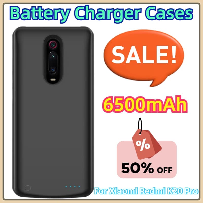 Custodia con Power Bank Portatile da 6500mAh per Xiaomi Redmi K20 Pro - Cover Caricabatterie da Viaggio