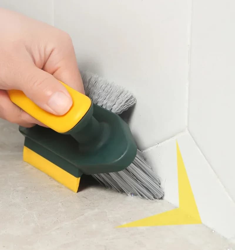 Spazzola per fughe e piastrelle, strumento di pulizia multifunzione 4 in 1 per vasca da bagno, utili forniture per la pulizia della casa