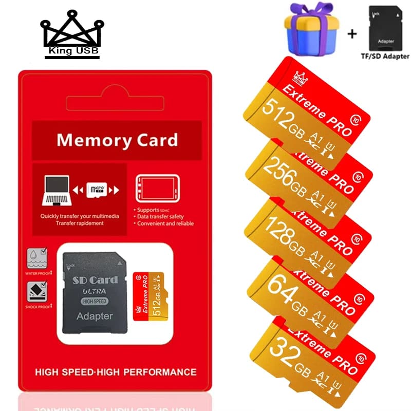 Memory Card Mini 32/64/128/256/512gb Camera Phone Tf Uhs-i Micro Premium U3 Durable Class 10 High Quality High Speed Reliable