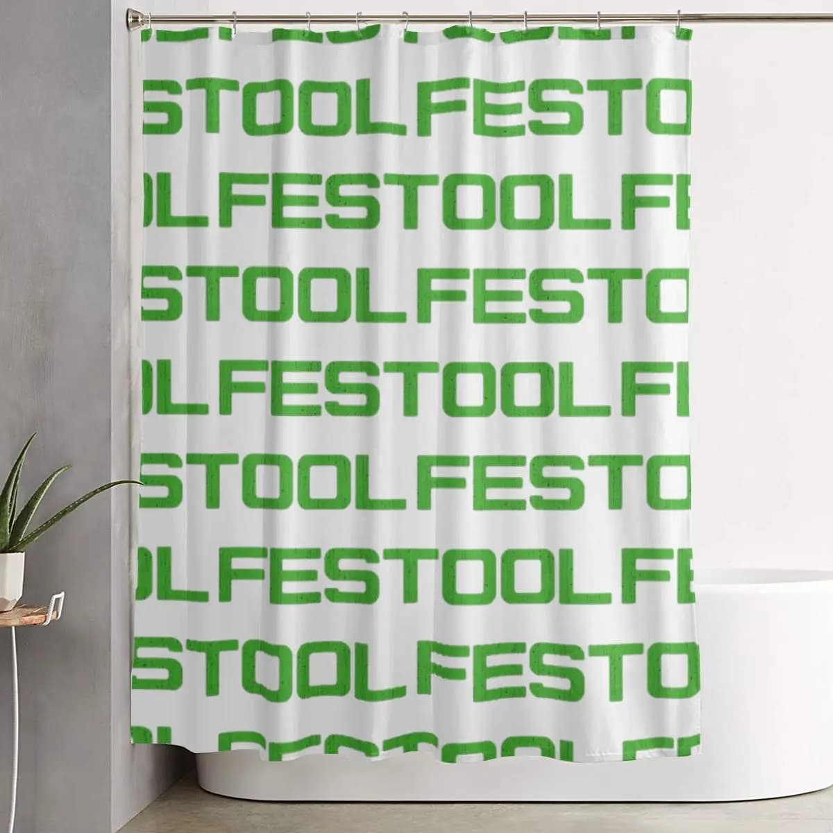 Tenda da doccia Festool Powertool, tende da bagno impermeabili in poliestere con ganci