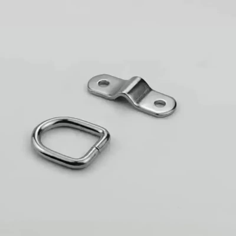 5 Anelli a D + 10 Viti Ancoraggi a D Multiuso, Design Anti-Caduta per Fissaggio Carico su Veicoli, Rimorchi, Barche