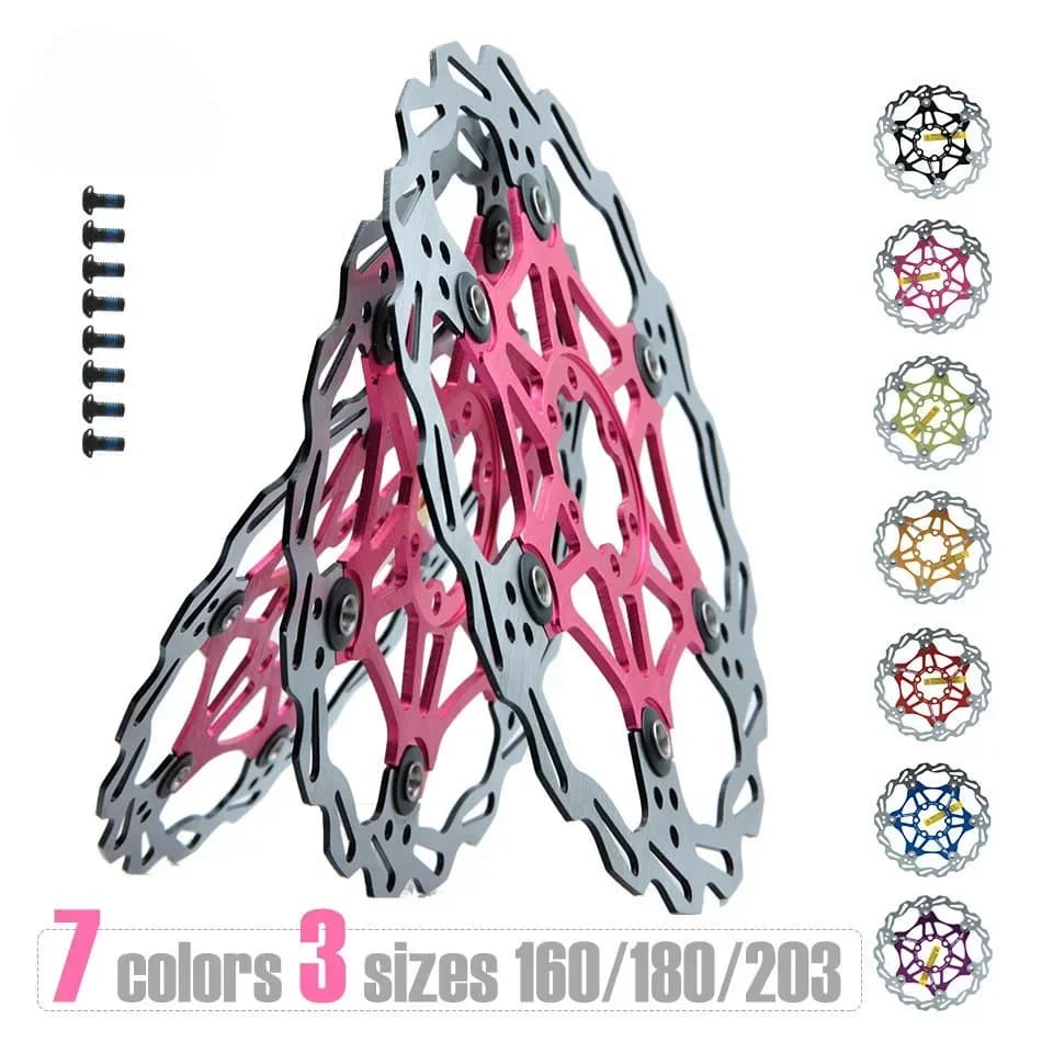 2025 Nuovo Lumaca Disco Galleggiante Mountain Bike Raffreddamento Disco Galleggiante Disco Freno Ultraleggero a Sei Pin 160 180 203mm Accessori