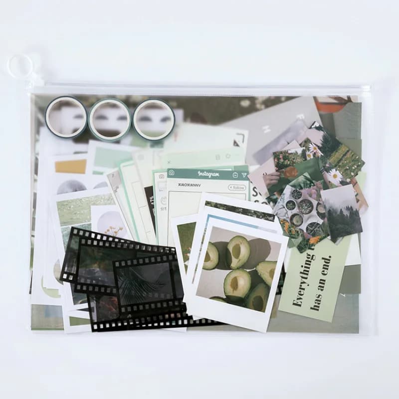 1pack/64Pcs Large Size Literary Material Set Multi-element DIY Handmade Album Scrapbooking Decorative Paper Supplies