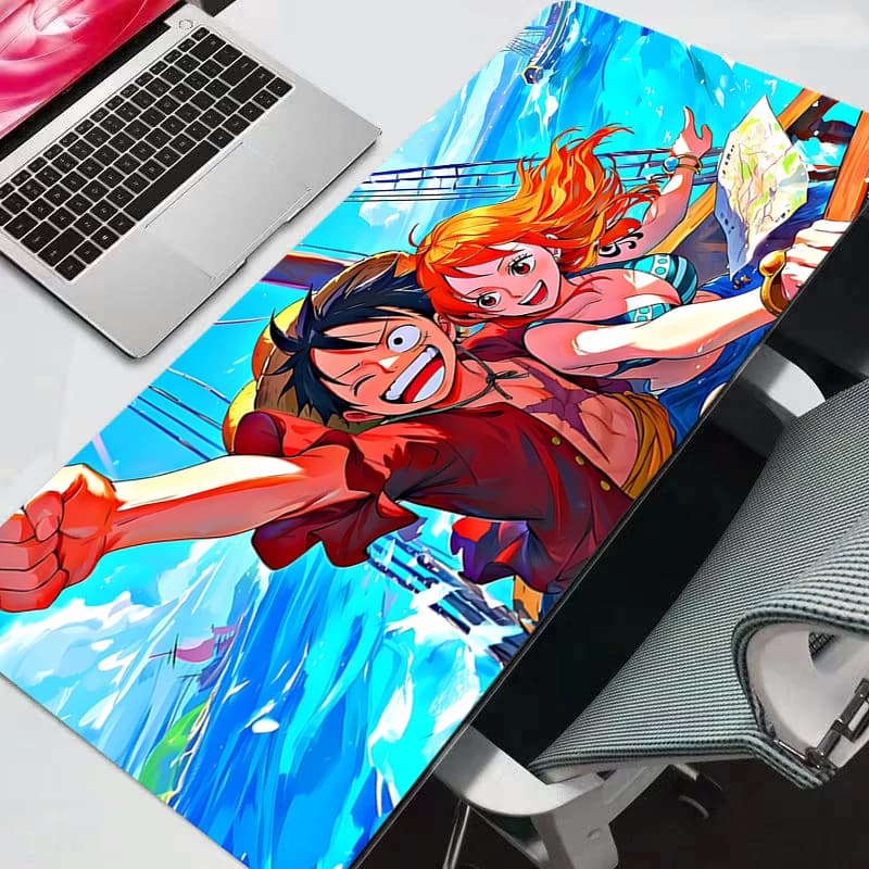 Tappetino per Mouse da Gaming One Piece, Grande Mousepad XXL per Tastiera e Scrivania PC, Tapis Souris Durevole
