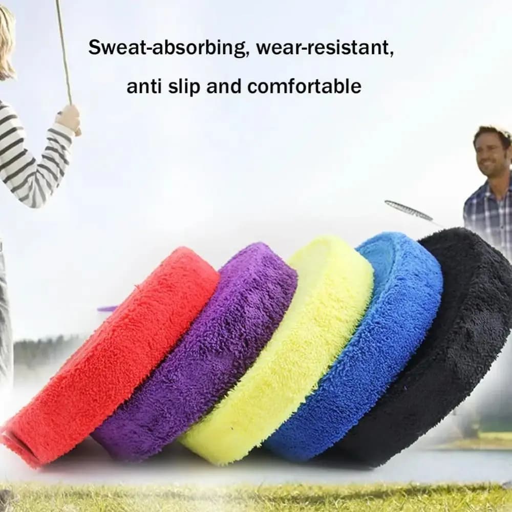 Colorful overgrip for badminton racket, length 10 m, non-slip, for fishing rod, wrap strap, absorb sweat, dry feeling on adhesive tape