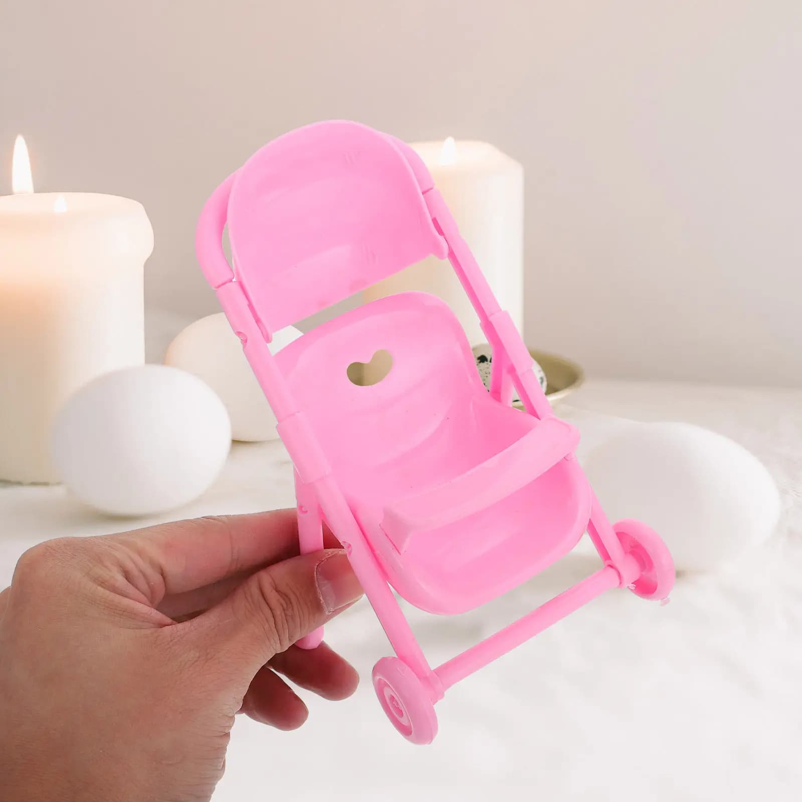 Set di 4 Giocattoli in Plastica a Forma di Passeggino per Bambini, Gioco di Ruolo Educativo e di Simulazione