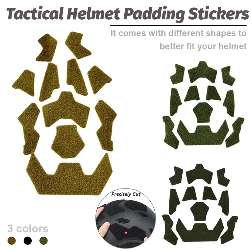 Toppe per caschi tattici 11 pezzi Set di fissaggio per gancio e anello per casco con nastro esterno universale per adesivo magico per casco veloce dal taglio alto