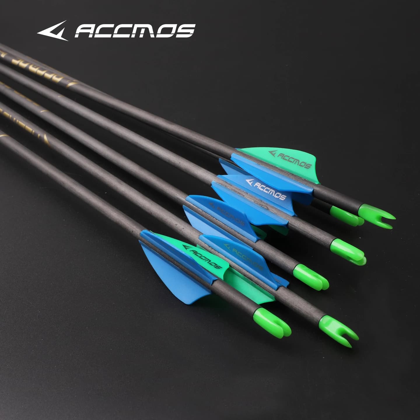 Set di 6 Frecce in Carbonio Puro ID 4.2mm, Lunghezza 27, 28, 32 Pollici, Spine 600, 700, 800, 900, 1000, 1100, 1300, 1500, 1800 per Tiro con l'Arco Ricurvo